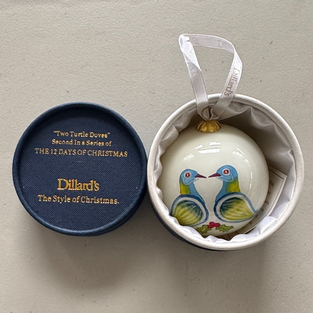 Dillards 2008 “Two Turtle Doves” ornament